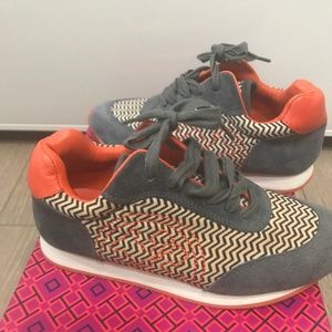 Tory Burch Shoes - Tory Burch - Delancey Graphic-Print Sneakers - Tory Burch Shoes - Tory Burch - Delancey Graphic-Print Sneakers -